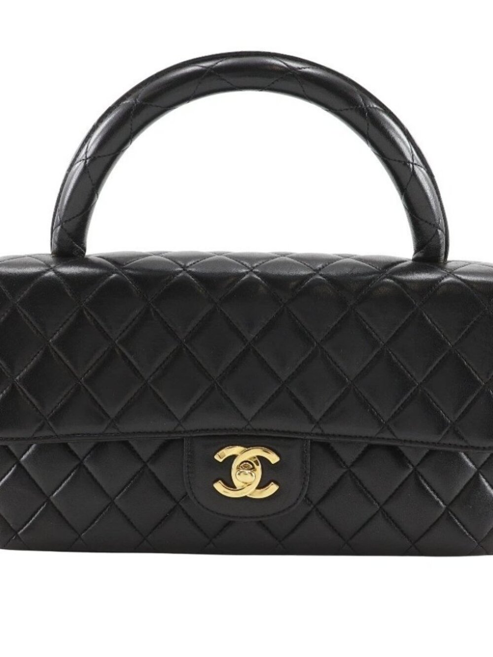 CHANEL Parent-child bag Parents only Handbag Matelasse One handle black